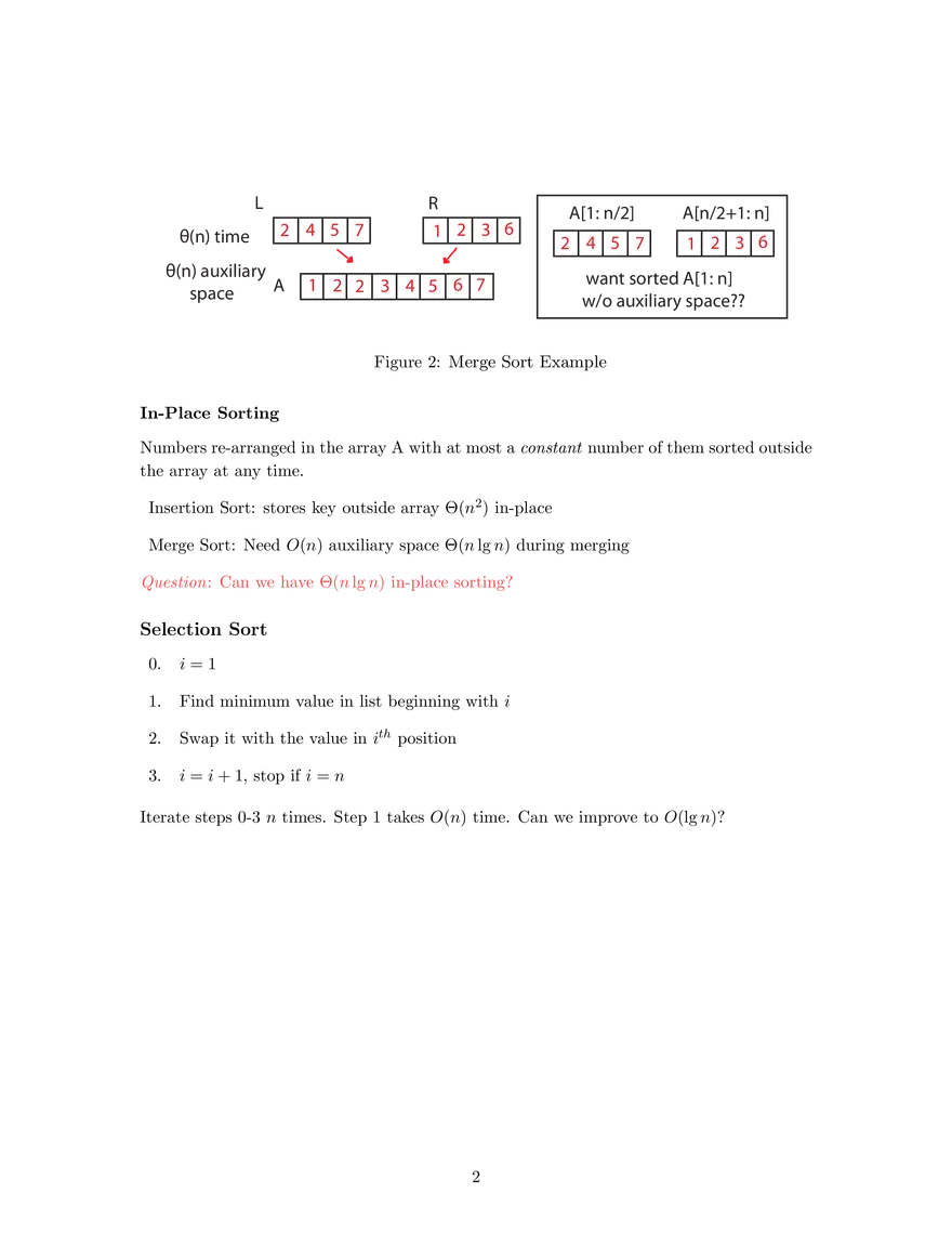 Lecture 8: Sorting I - Heaps - Page 2