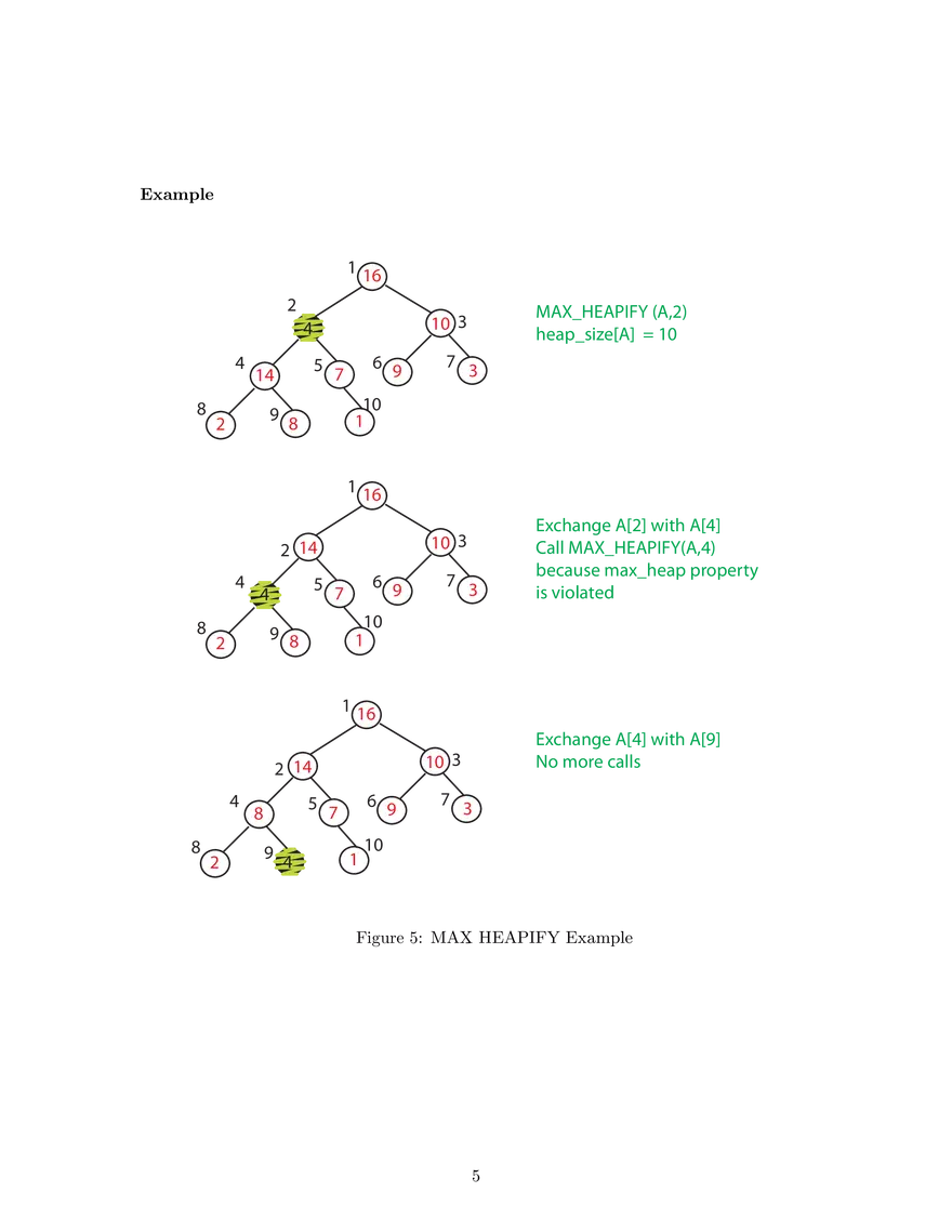 Lecture 8: Sorting I - Heaps - Page 5