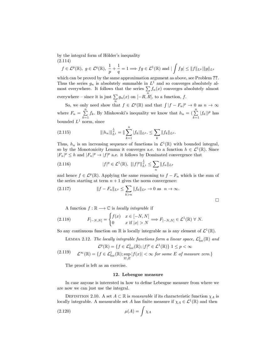 The Lebesgue Integral - Page 18