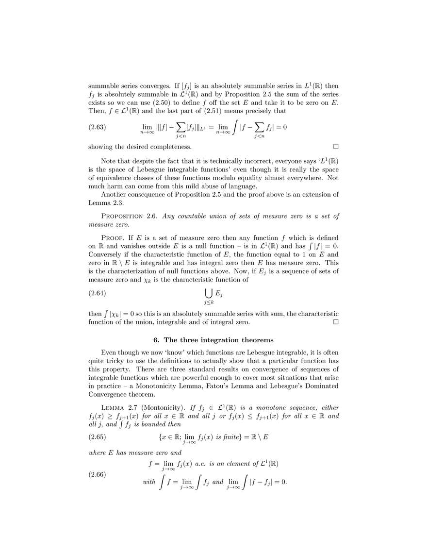 The Lebesgue Integral - Page 6