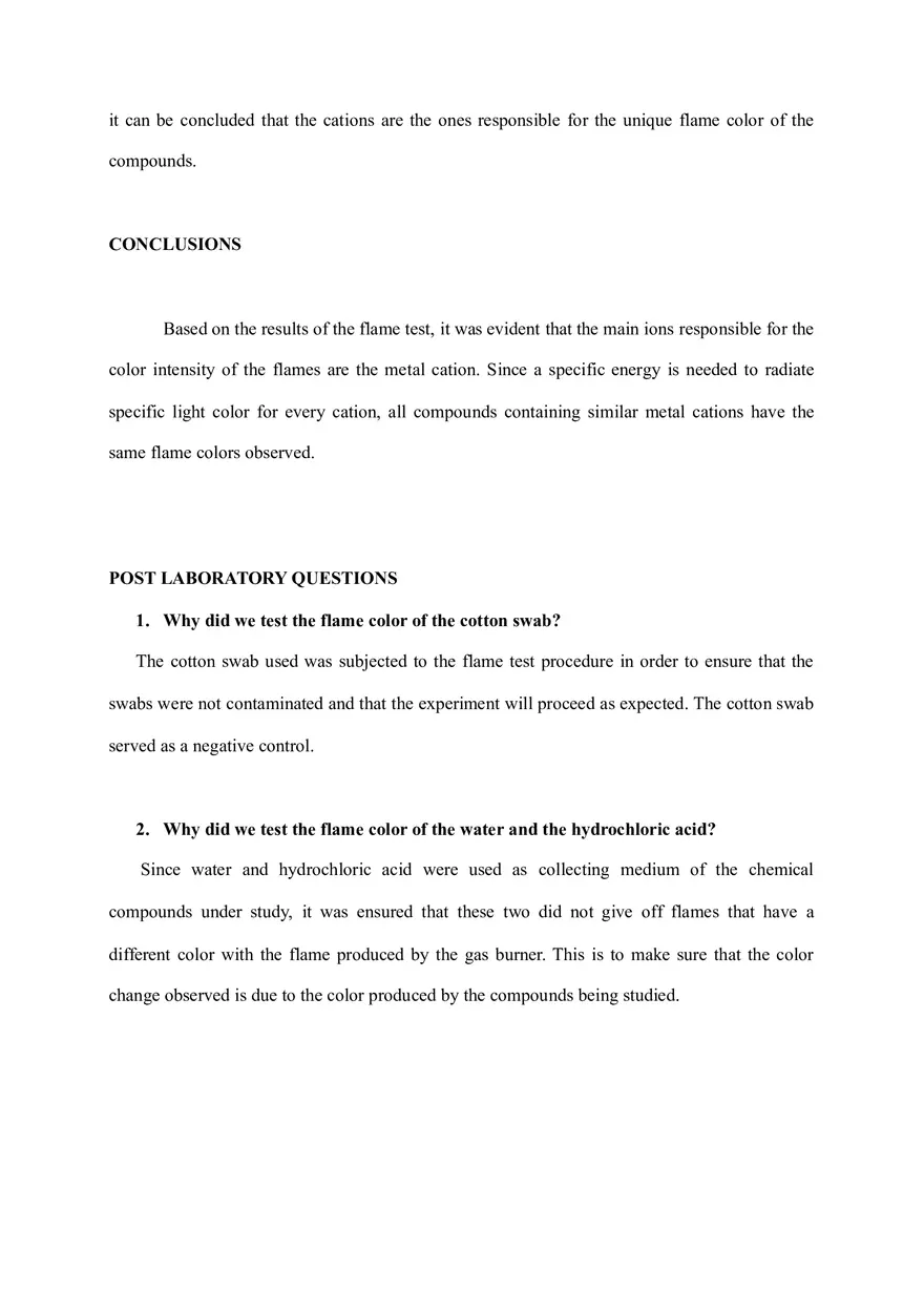 Flame Test Lab Report - Page 5