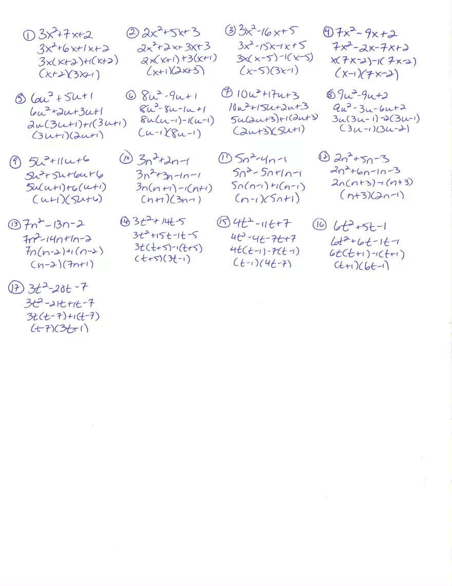 Algebra Unit 6 Review Answers - Page 5