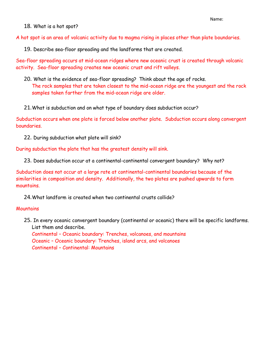 Earth’s Layers and Plate Tectonics - Page 3