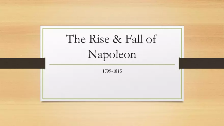 The Rise & Fall of Napoleon - Page 1