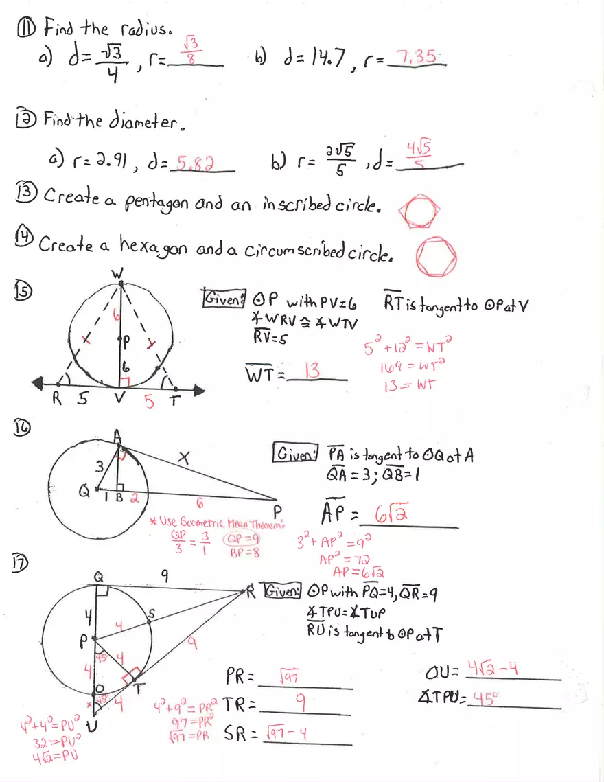 Tangents to Circles - Page 4