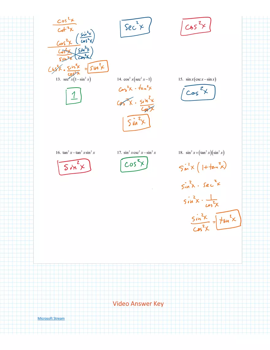 Simplifying Trig Identities - Page 11