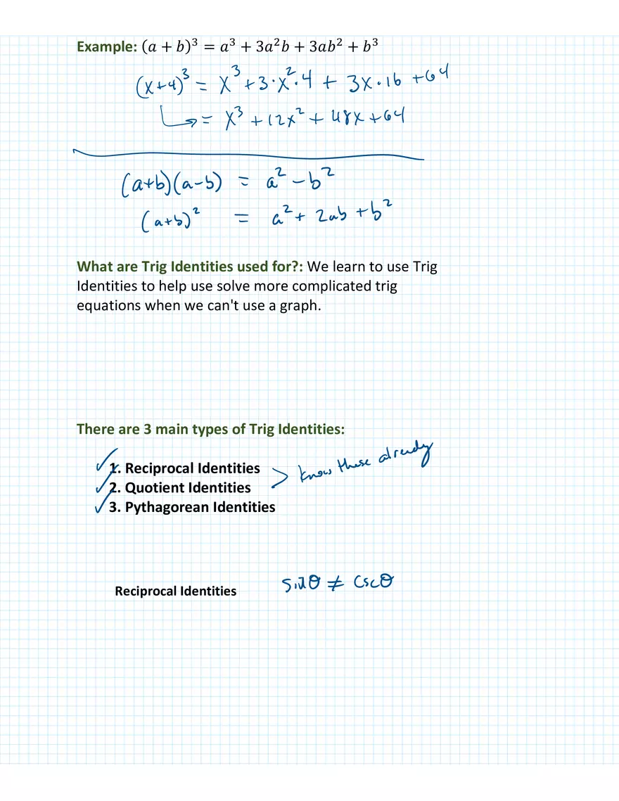 Simplifying Trig Identities - Page 2