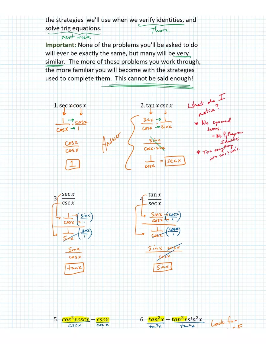 Simplifying Trig Identities - Page 6