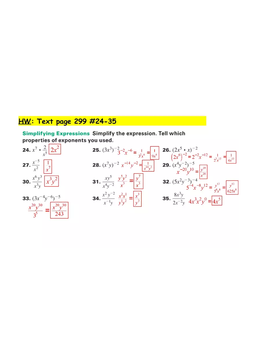 Simplifying Radicals with Class Notes - Page 8