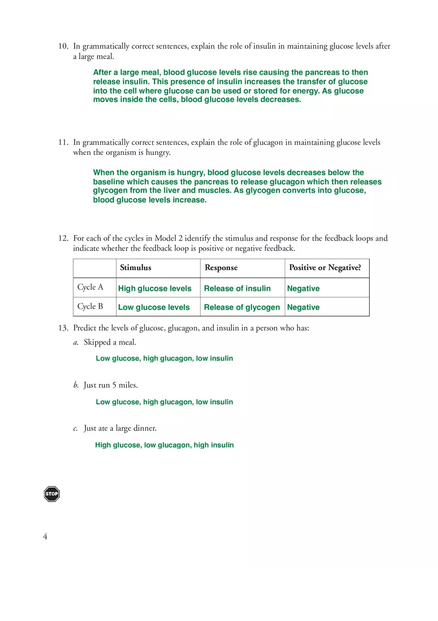 Control of Blood Sugar Levels - Page 4