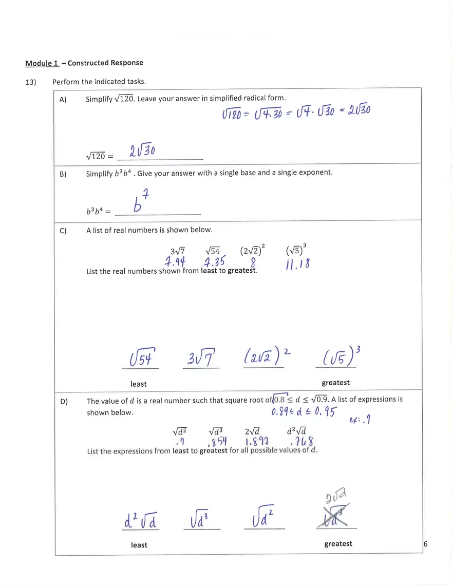 Practice Test 6 Answer Key - Page 11