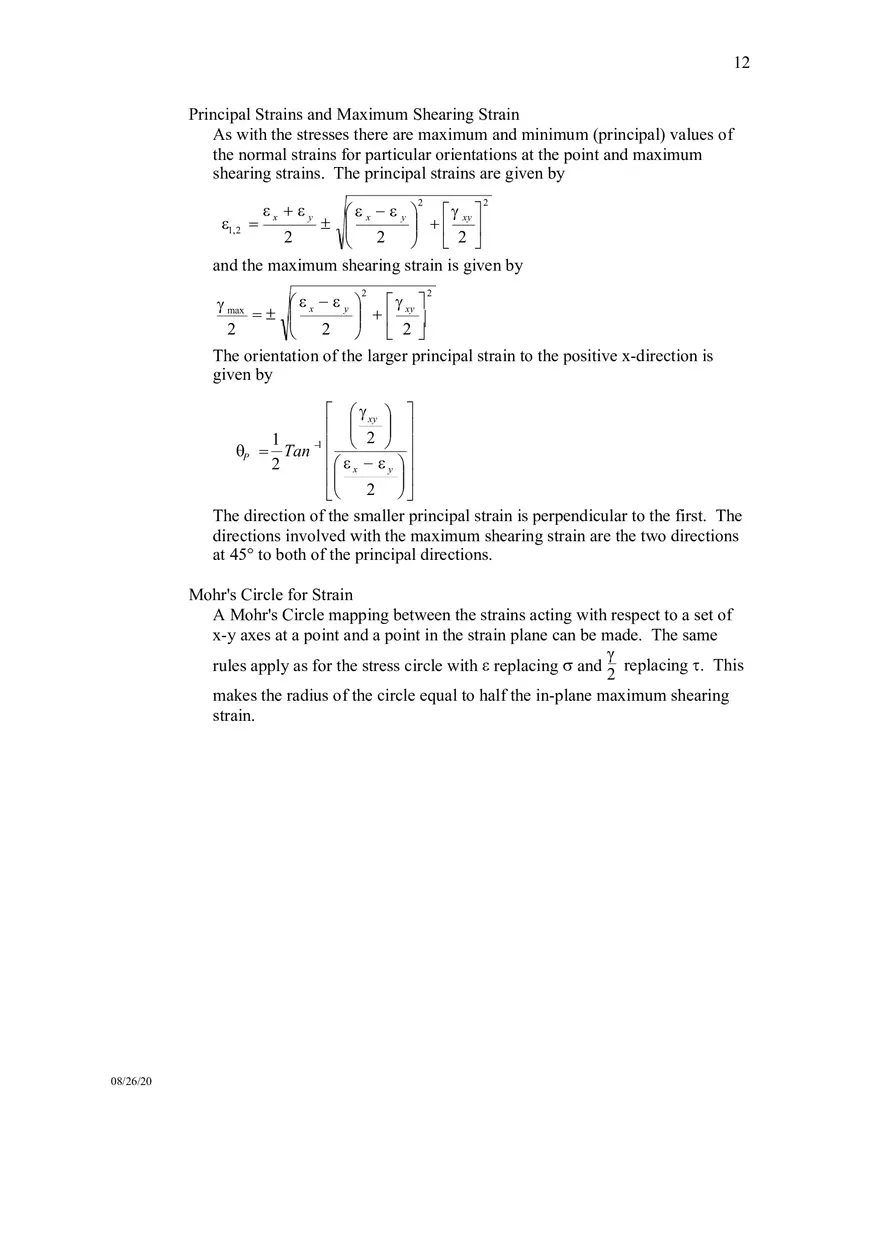 Mechanicsof Materials Formula Sheet - Page 4