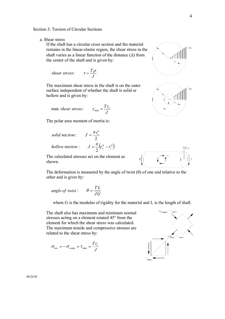 Mechanicsof Materials Formula Sheet - Page 6