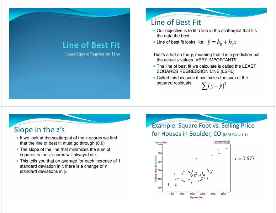 Line of Best Fit - Page 1