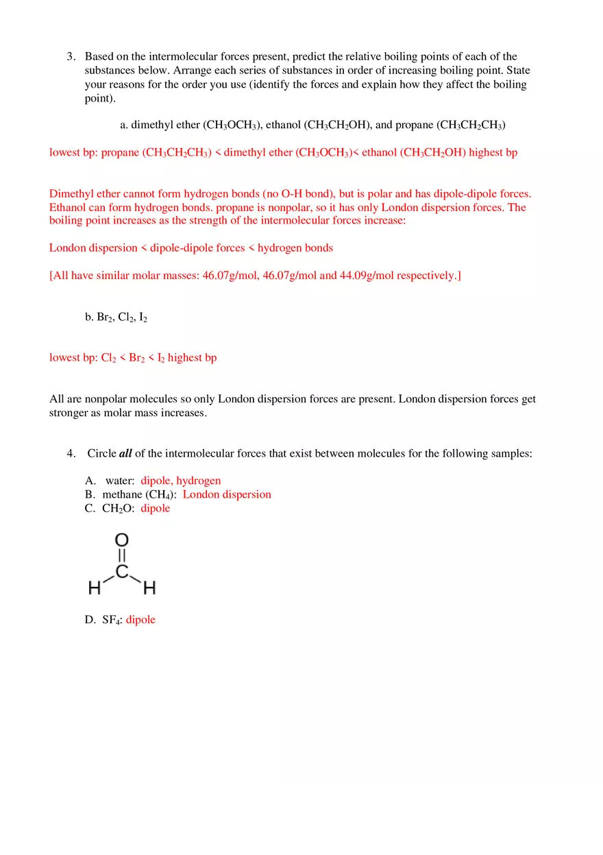 Intermolecular Force Worksheet Key - Page 2