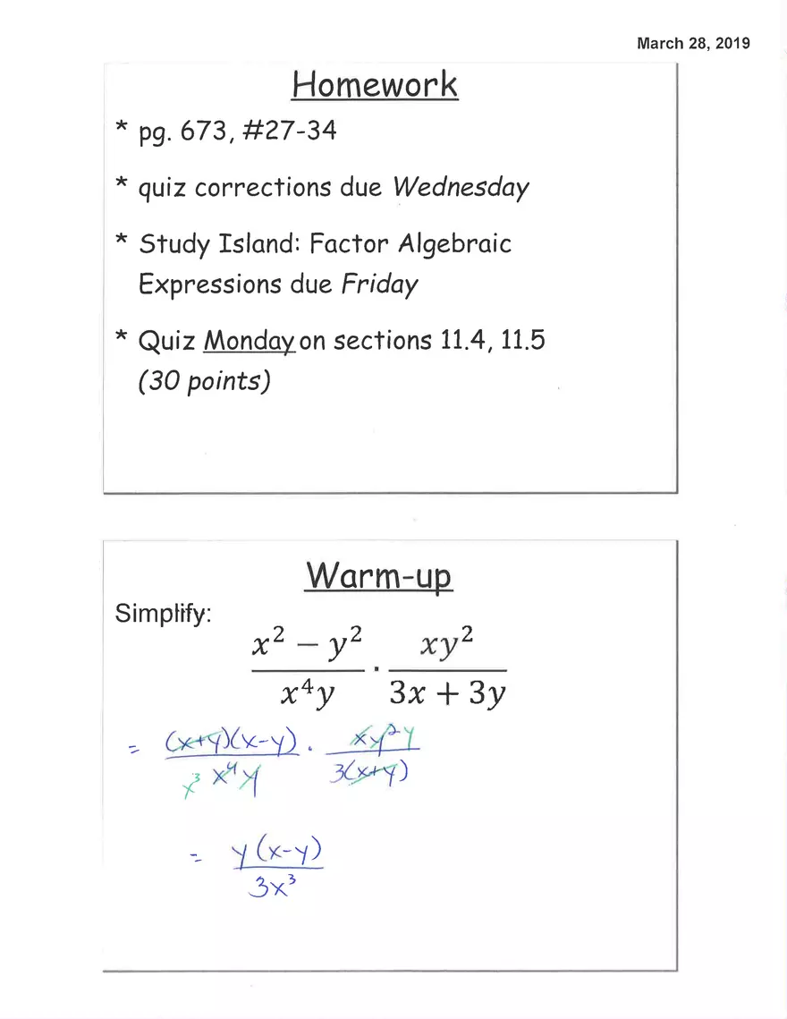 Algebra Homework 2019 - Page 1