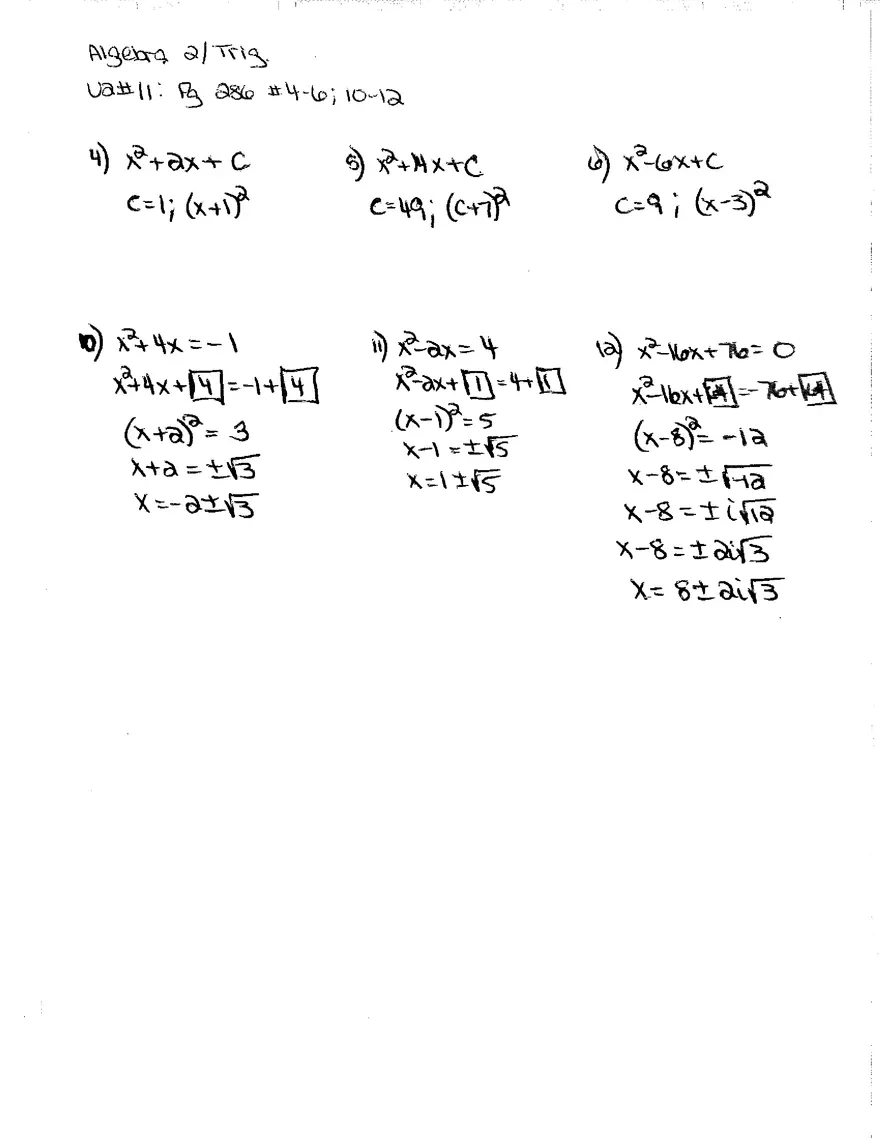 Algebra Unit 2 Packet - Page 7