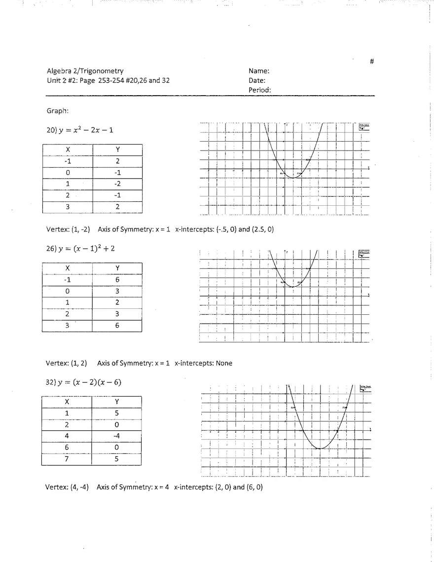 Algebra Unit 2 Packet - Page 13
