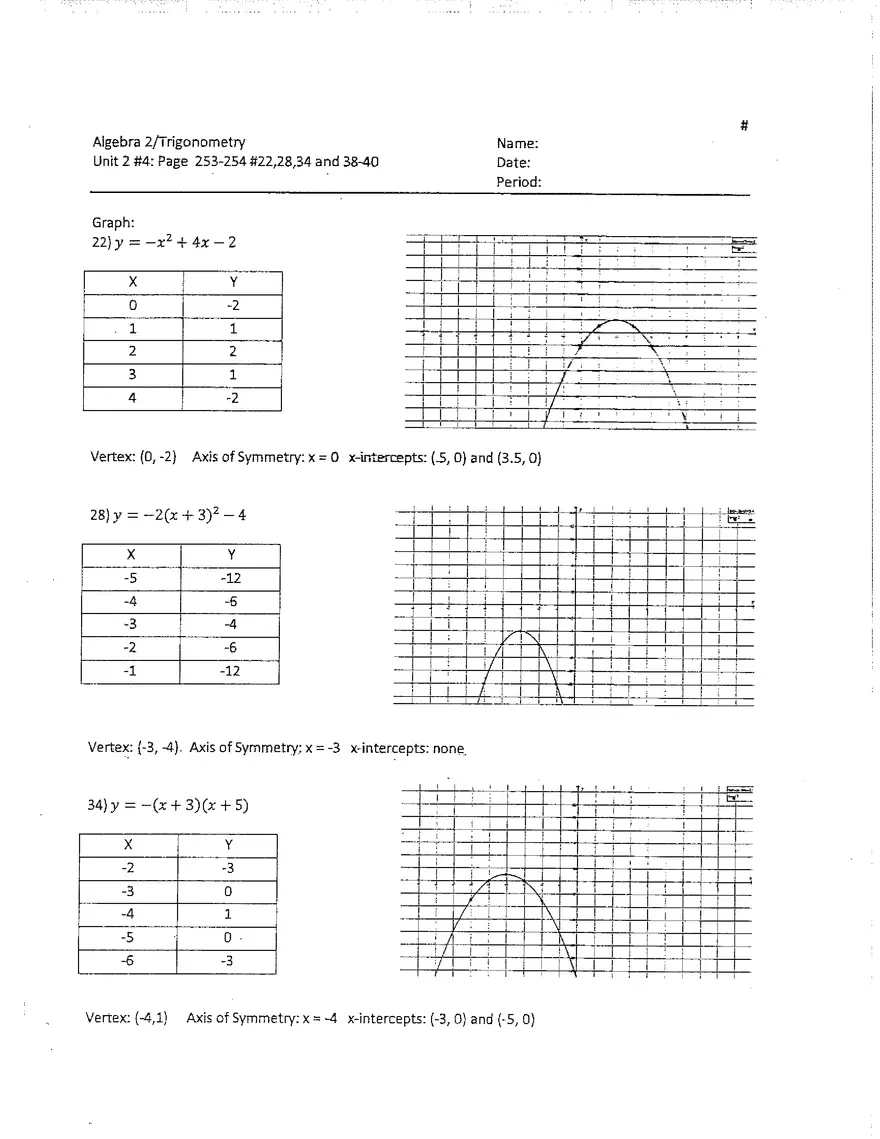 Algebra Unit 2 Packet - Page 26