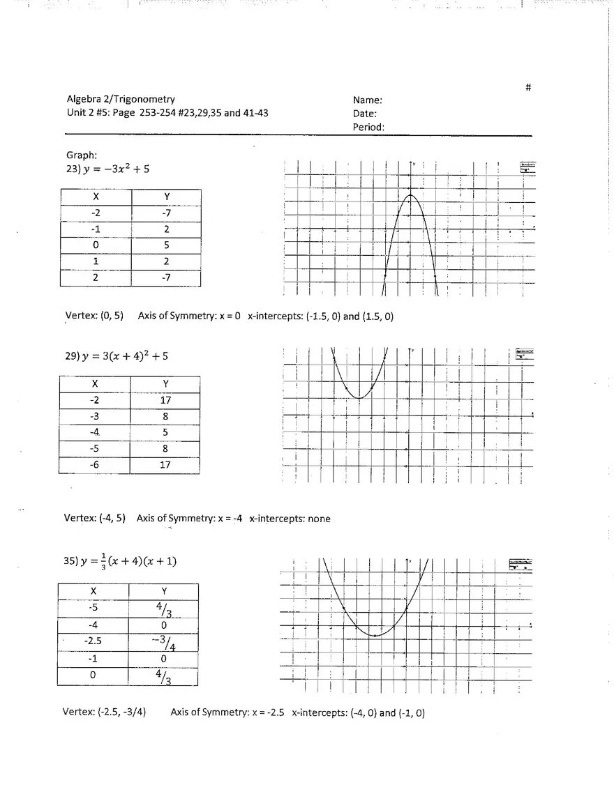 Algebra Unit 2 Packet - Page 28