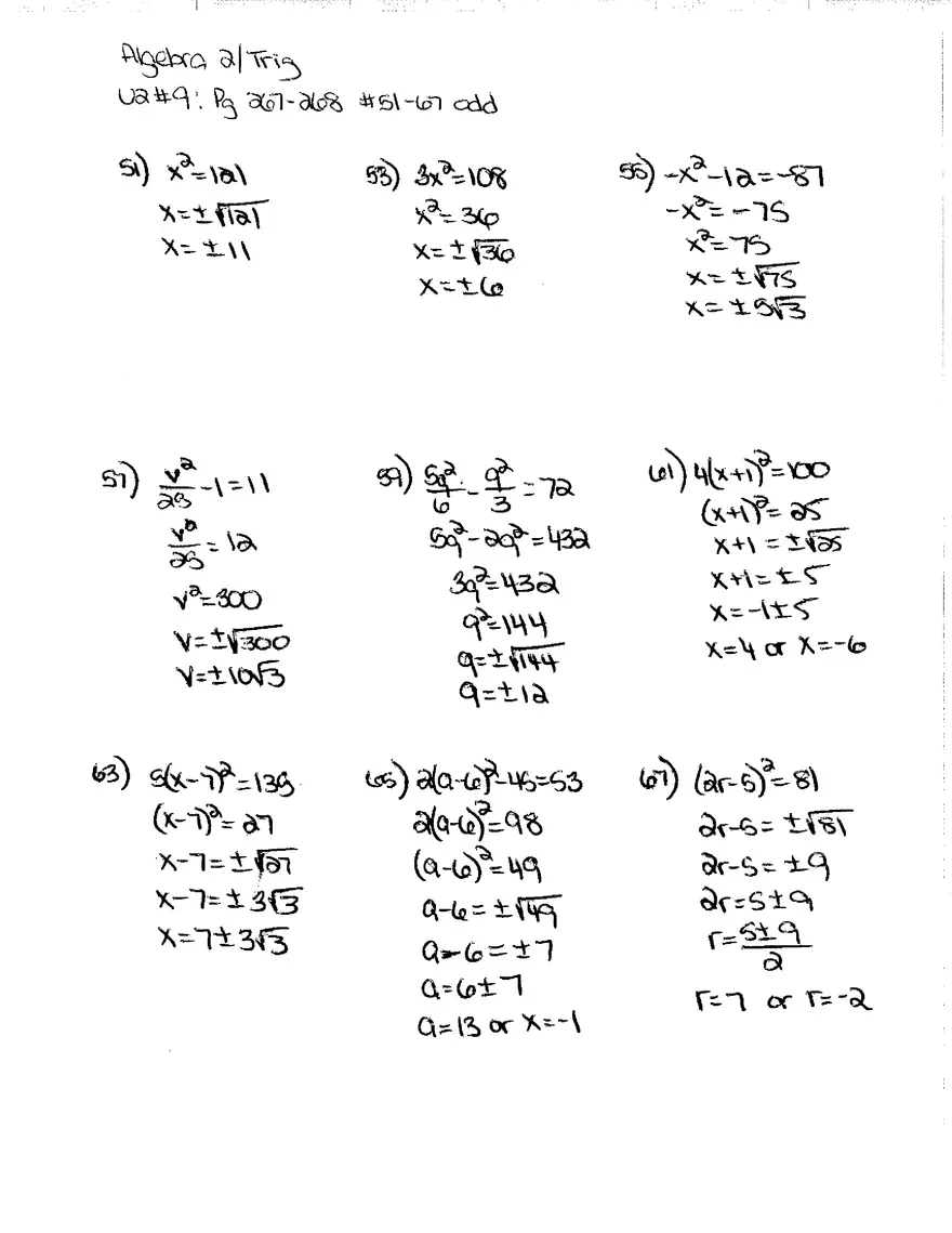 Algebra Unit 2 Packet - Page 5