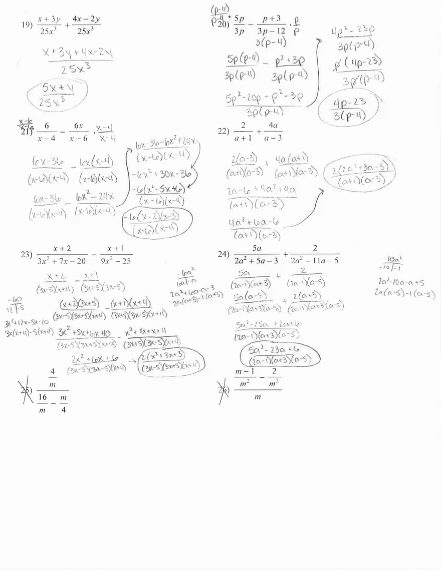 Rational Expressions Review Worksheet - Page 3
