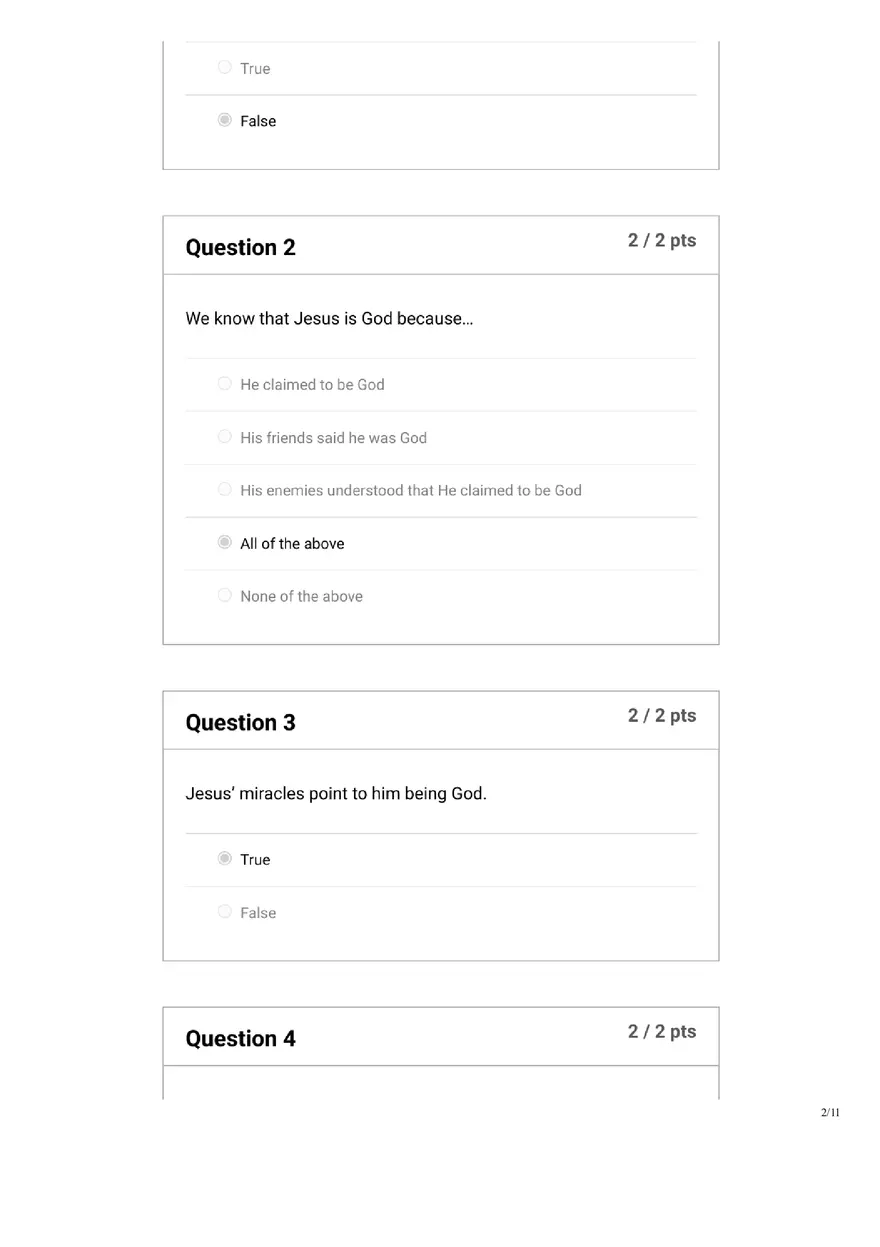 Quiz Introduction to the Study of Jesus - Page 2