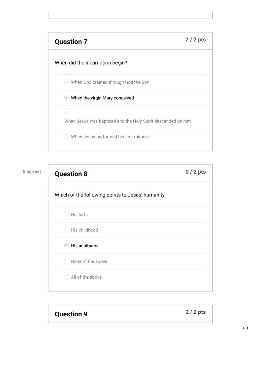 Quiz Introduction to the Study of Jesus - Page 4