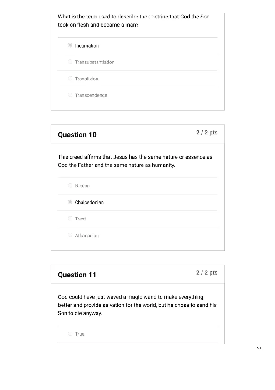 Quiz Introduction to the Study of Jesus - Page 5