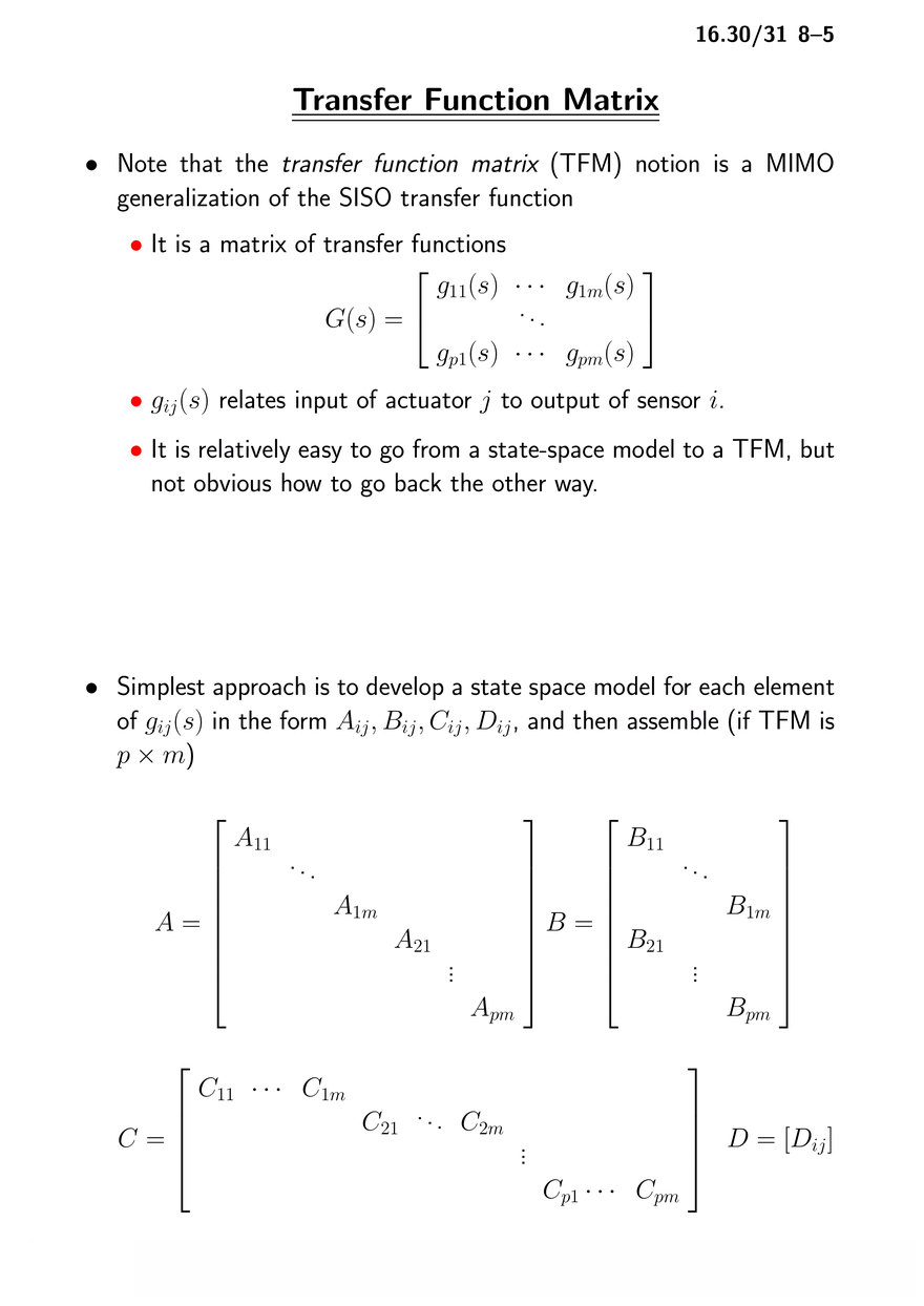 System Zeros and Transfer Function Matrices - Page 12