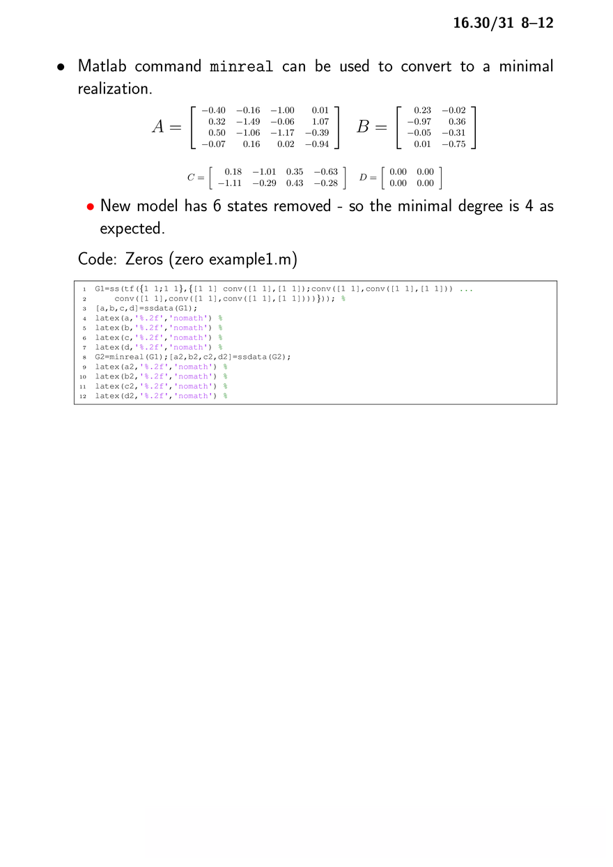 System Zeros and Transfer Function Matrices - Page 5