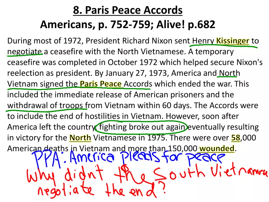 Vietnam War Study Guide (Set 2 of 2) - Page 18
