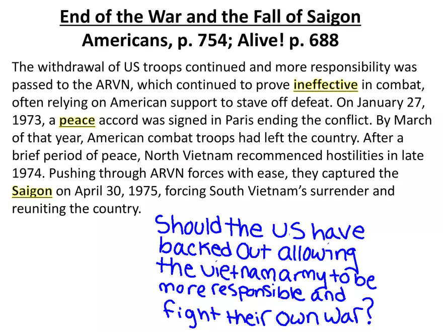 Vietnam War Study Guide (Set 2 of 2) - Page 19