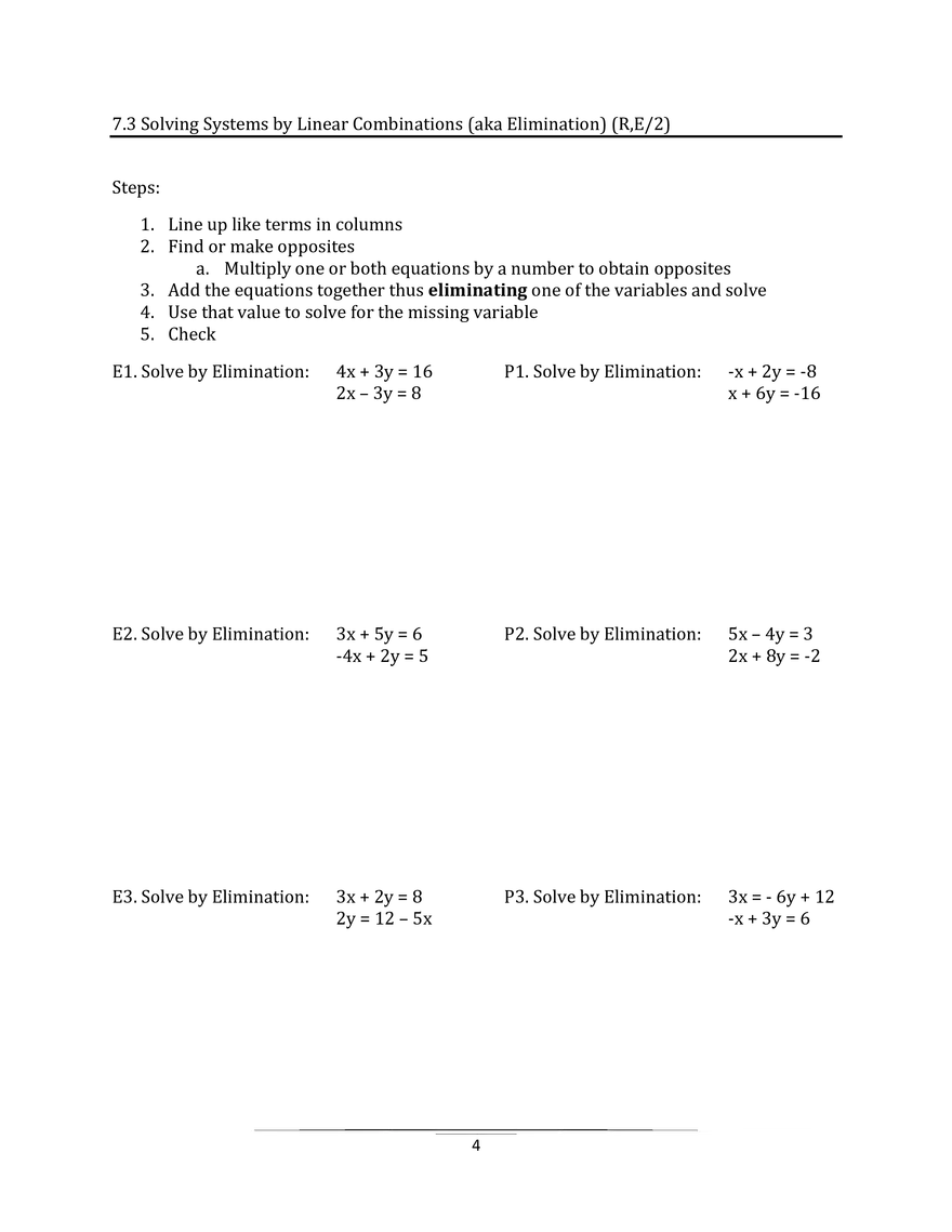 Unit 4 Systems of Equations - Page 8