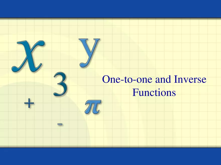 Inverse Functions - Page 1