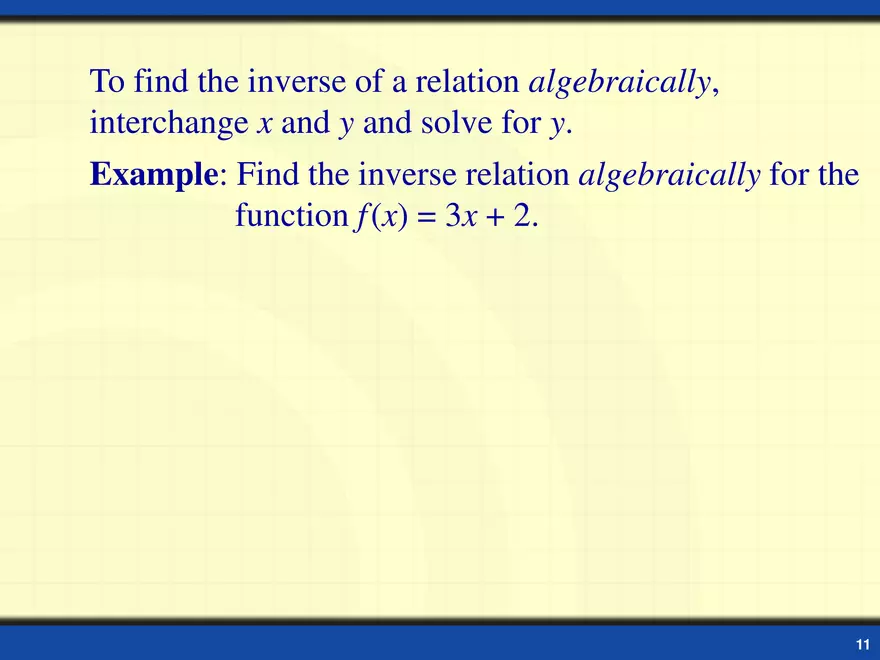 Inverse Functions - Page 3