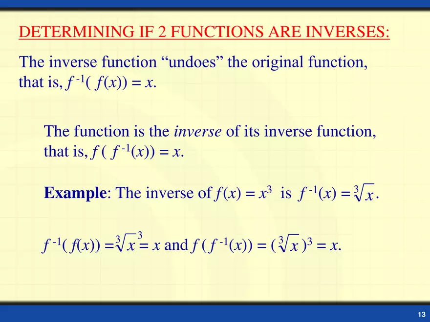 Inverse Functions - Page 4