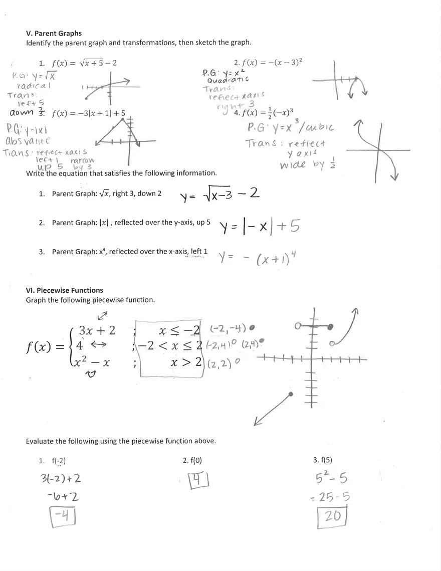 Parent Graph Notes Packet - Page 9