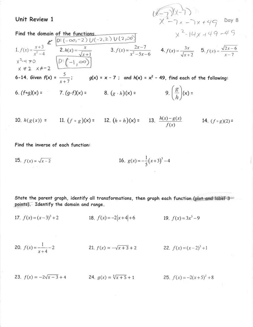 Parent Graph Notes Packet - Page 6