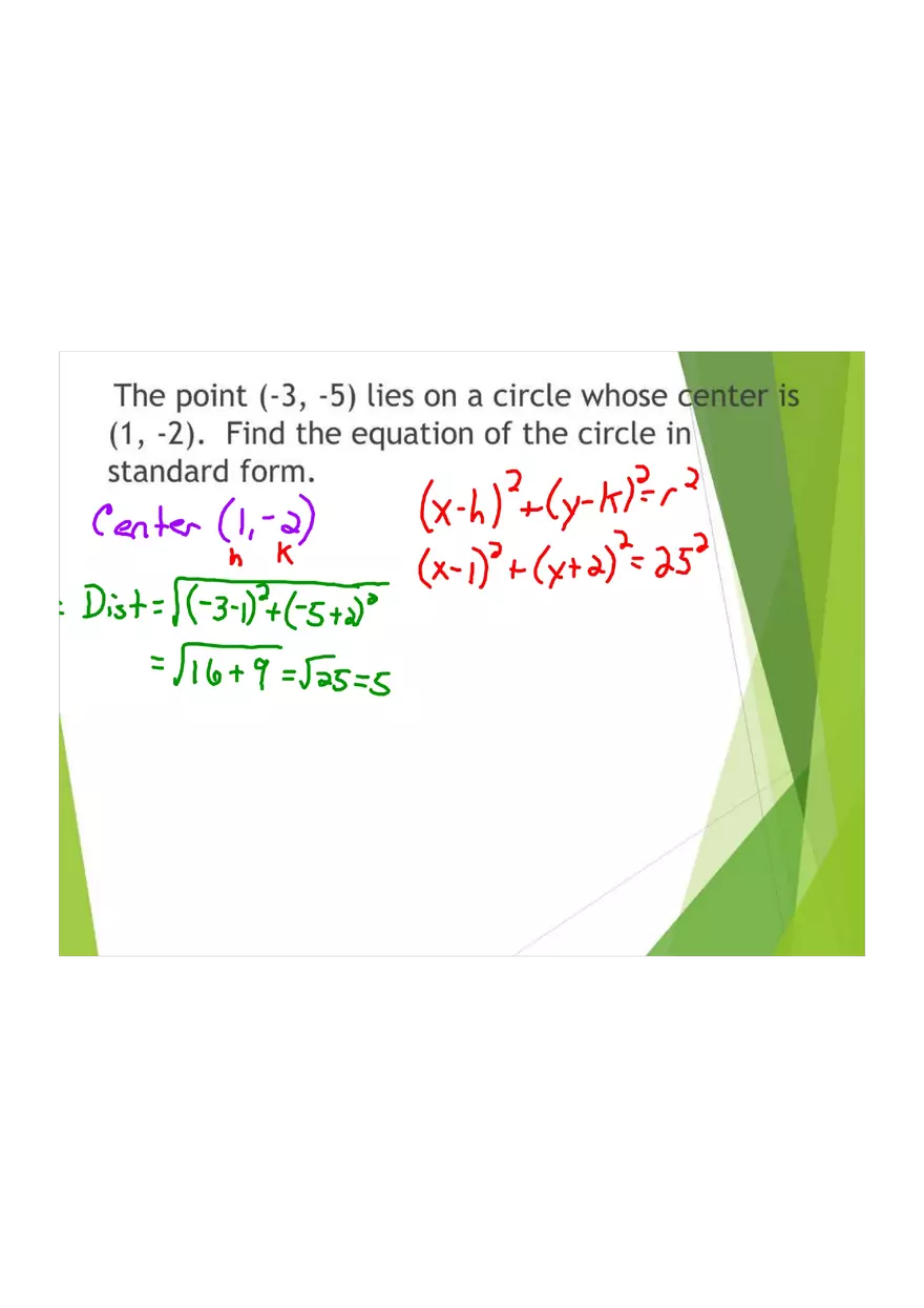 Distance Formula, Midpoint Formula - Page 8