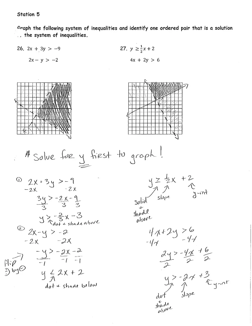Algebra Test Review Key - Page 5