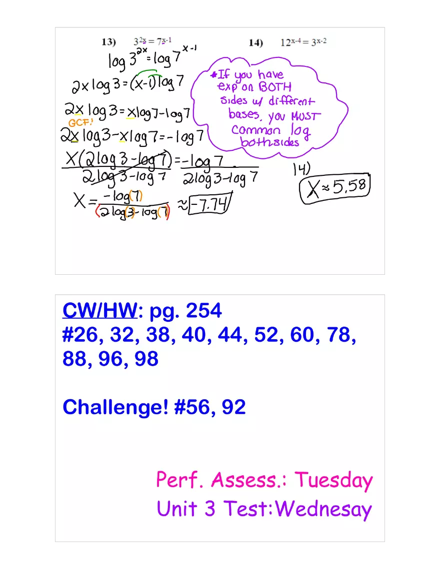 Solving Exponentials Notes - Page 8