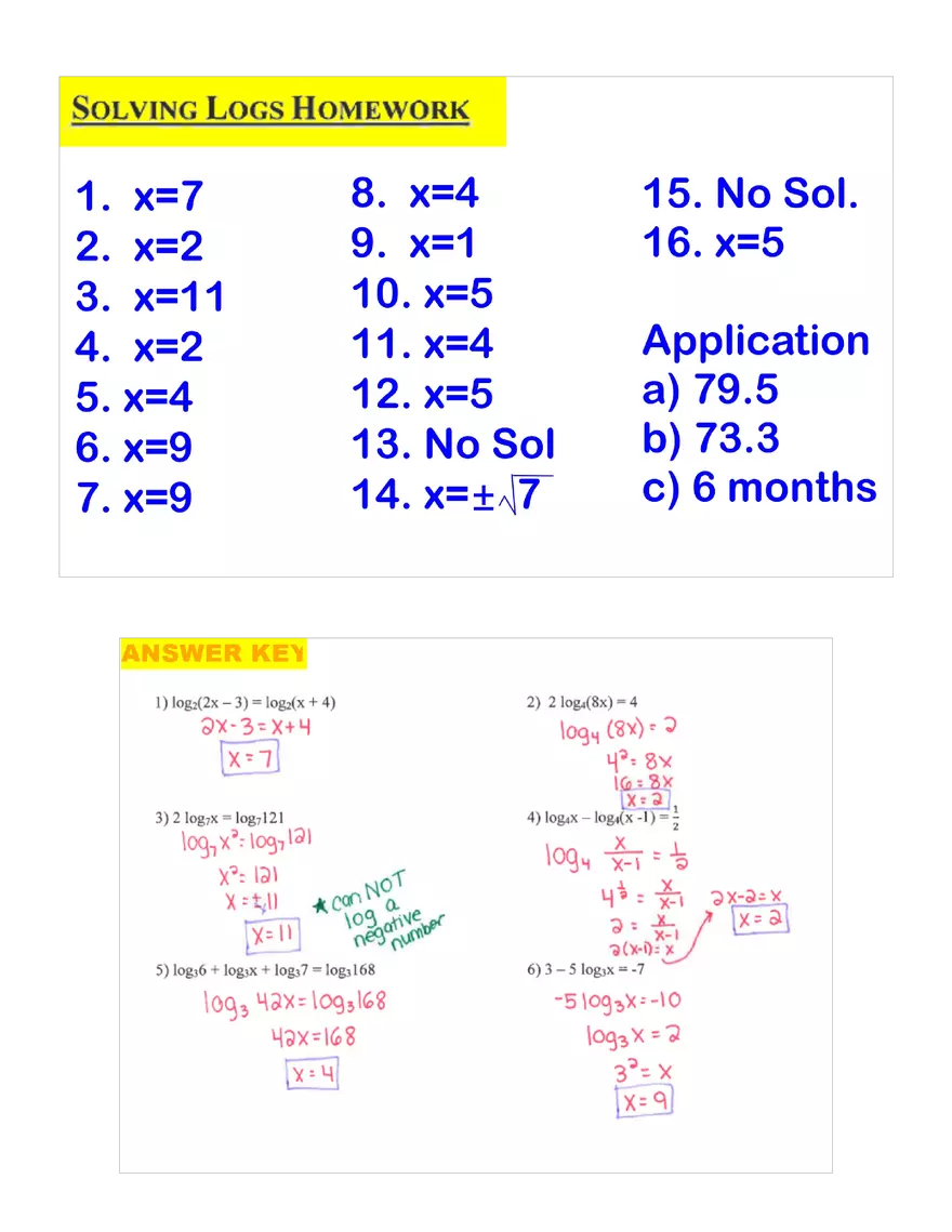 Solving Exponentials Notes - Page 2