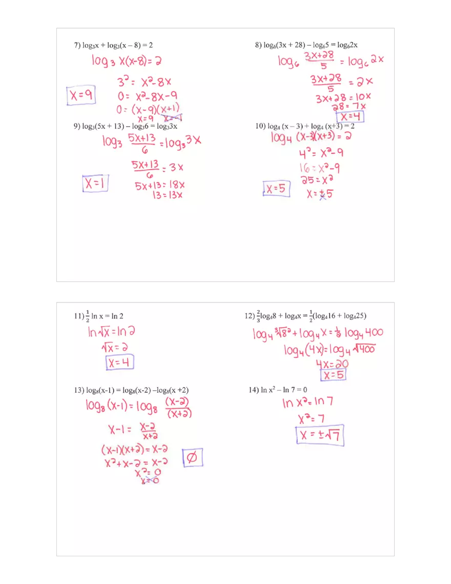 Solving Exponentials Notes - Page 3