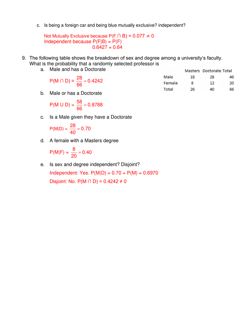 Probability Rules Worksheet - Page 3