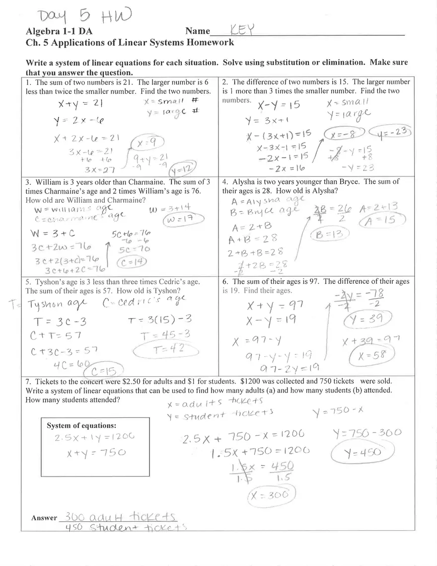 Review All 3 Systems CW and HW Answer Key - Page 3