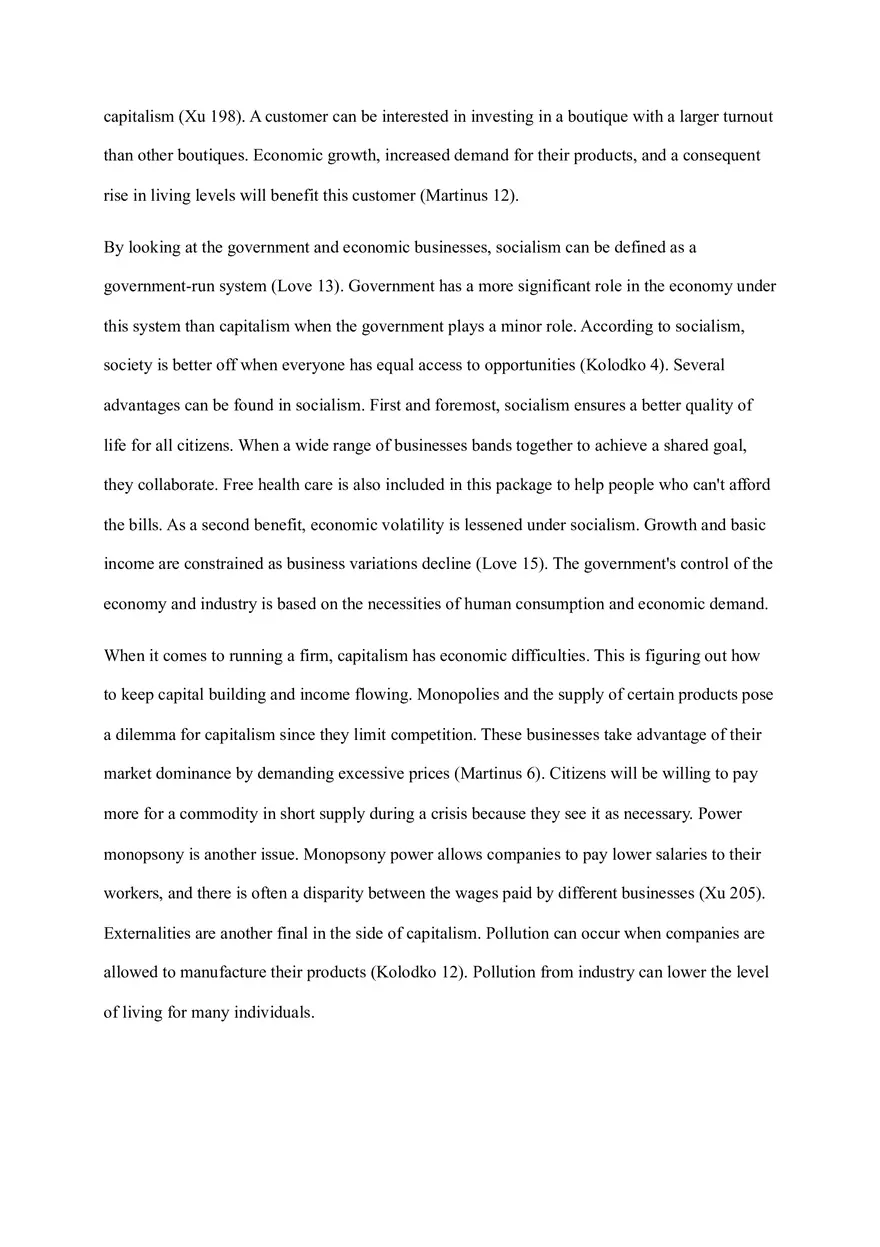 An Argumentative Essay on Capitalism and Socialism - Page 2