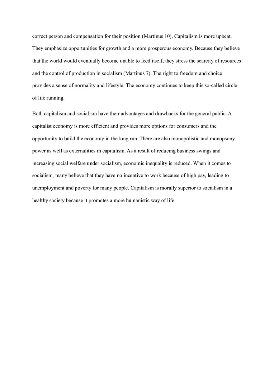 An Argumentative Essay on Capitalism and Socialism - Page 4