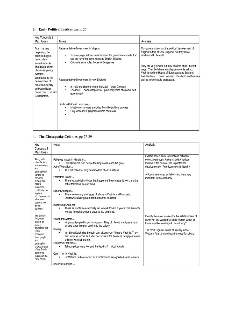 Colonial America - Reading Guide - Page 8