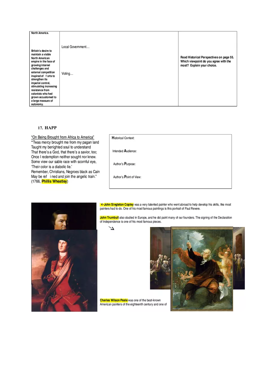 Colonial America - Reading Guide - Page 6